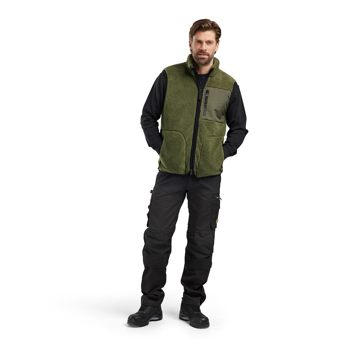 Blaklader Pile Vest 3820 #colour_autumn-green