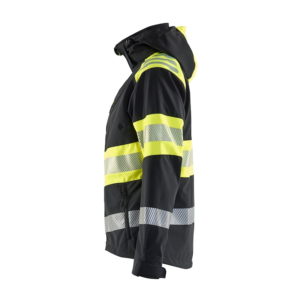 Blaklader Women's Softshell Jacket Hi-Vis 4404 #colour_black-hi-vis-yellow