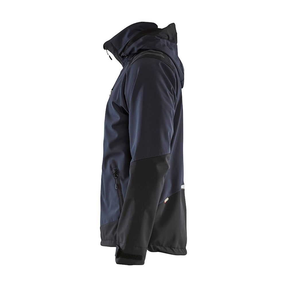 Blaklader Softshell Jacket 4749 #colour_dark-navy-yellow