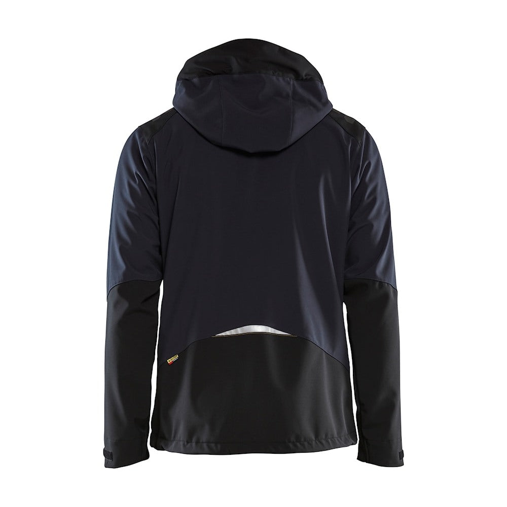 Blaklader Softshell Jacket 4749 #colour_dark-navy-yellow