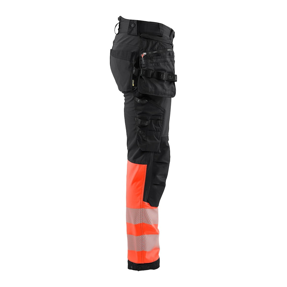 Blaklader Softshell Hi-Vis Trousers 1821 #colour_black-red-hi-vis