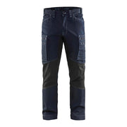 Blaklader Service Trousers with Stretch 14591142 #colour_navy-blue-black