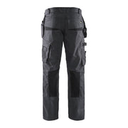 Blaklader Service Trousers with Stretch And Nail Pockets 1496 #colour_mid-grey-black