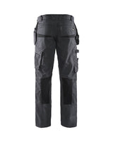 Blaklader Service Trousers with Stretch And Nail Pockets 1496 #colour_mid-grey-black