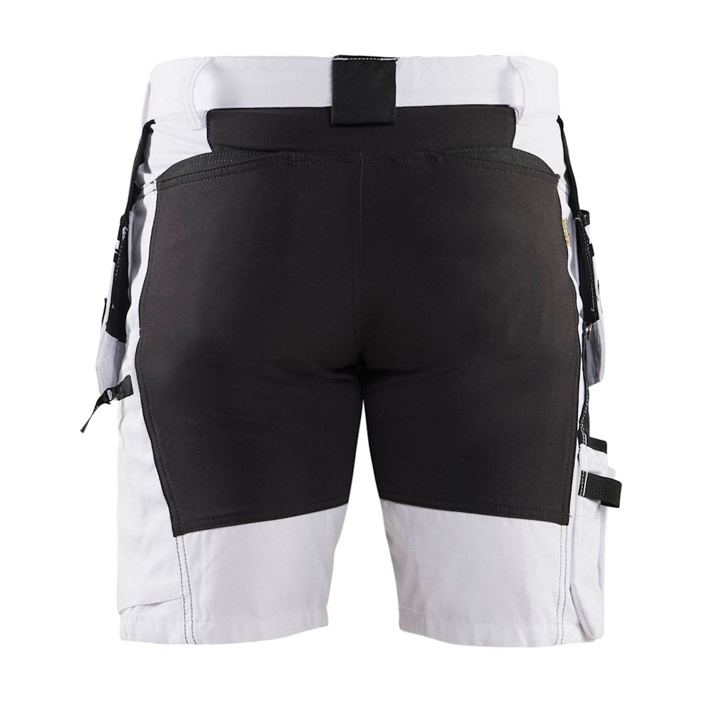 Blaklader Painter Shorts with Stretch X1900 1911 #colour_white-black