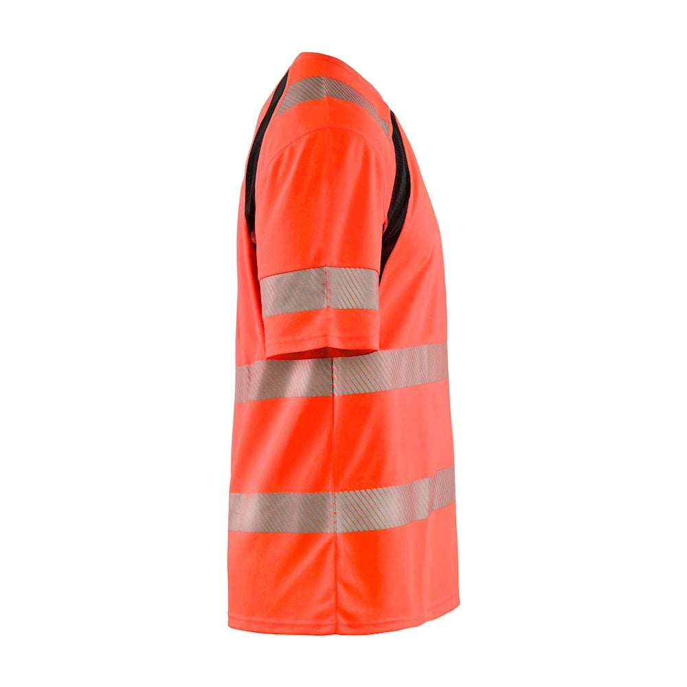 Blaklader Uv Hi-Vis T-Shirt 3397 #colour_red-hi-vis-black