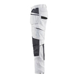 Blaklader Painters Trousers with Stretch 1096 #colour_white-dark-grey