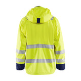 Blaklader Rain Jacket Hi-Vis Level 3 4327 #colour_hi-vis-yellow-navy-blue