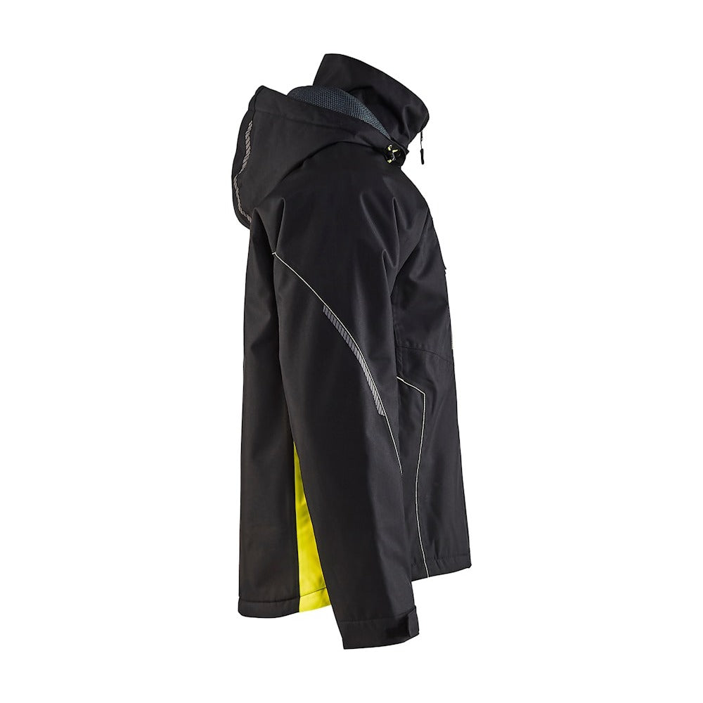 Blaklader Shell Jacket 4790 #colour_black-hi-vis-yellow