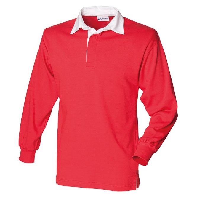 Front Row Long Sleeve Plain Rugby Shirt