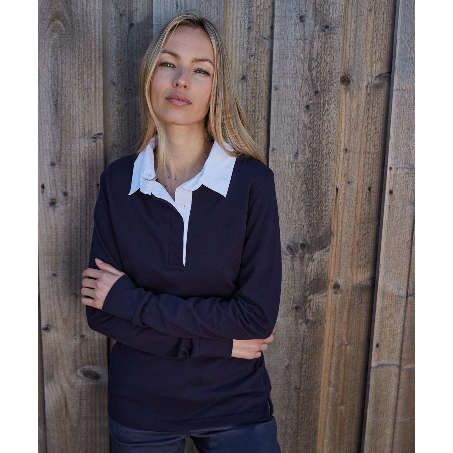 Front Row Women's Long Sleeve Plain Rugby Shirt