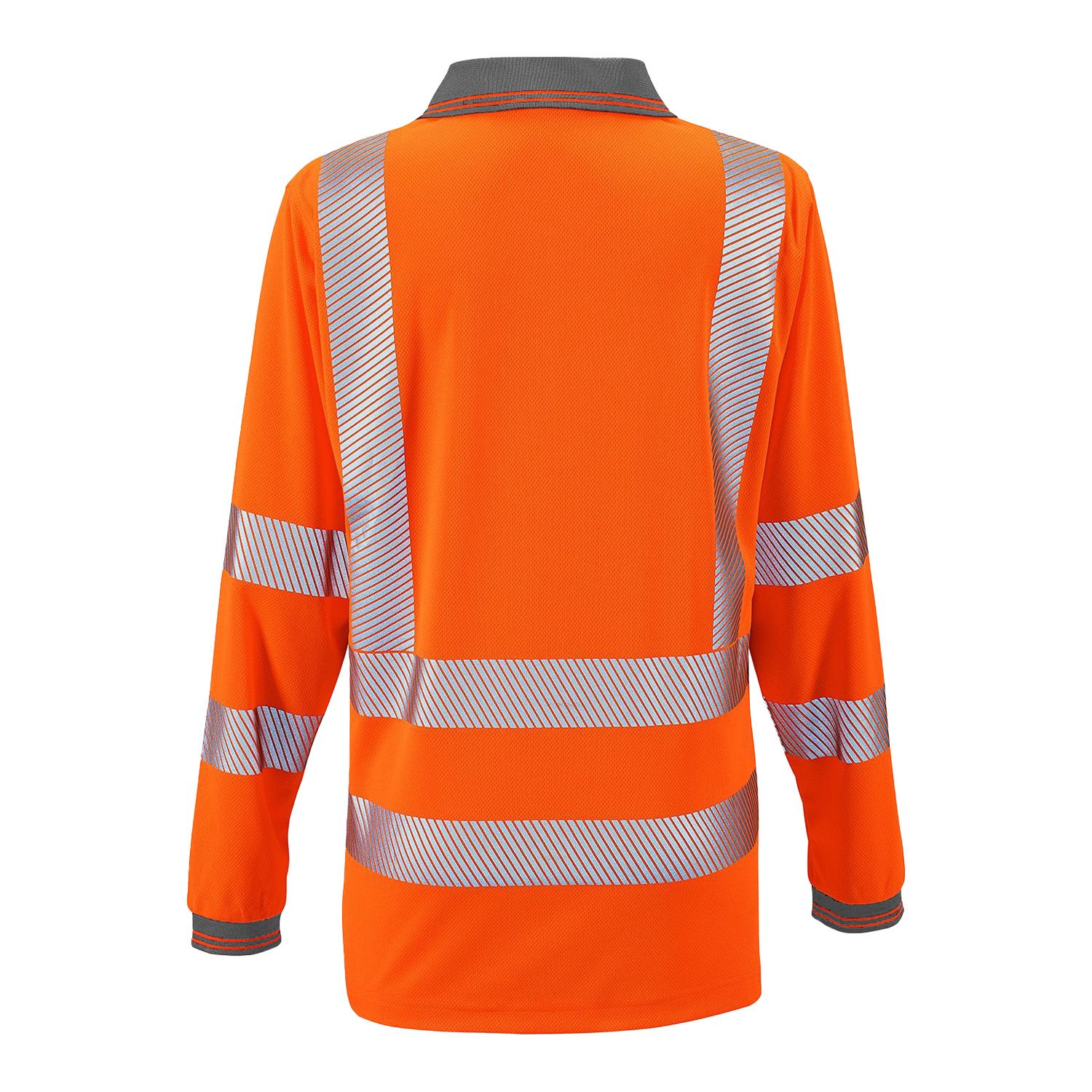Supertouch Ladies Hi Vis Orange Jaya Bird Eye Polo
