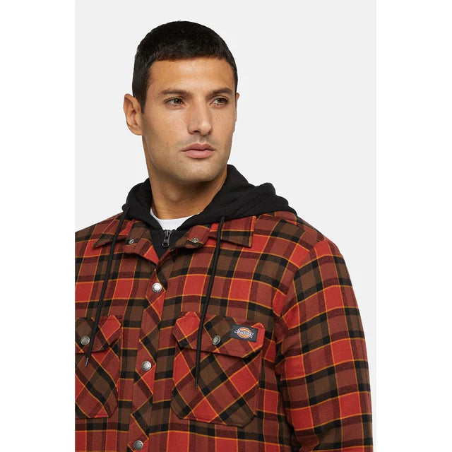 Dickies Fleece Hooded Flannel Shirt