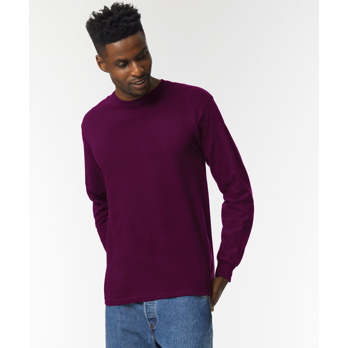 Gildan Ultra Cotton Adult Long Sleeve T-Shirt - Maroon