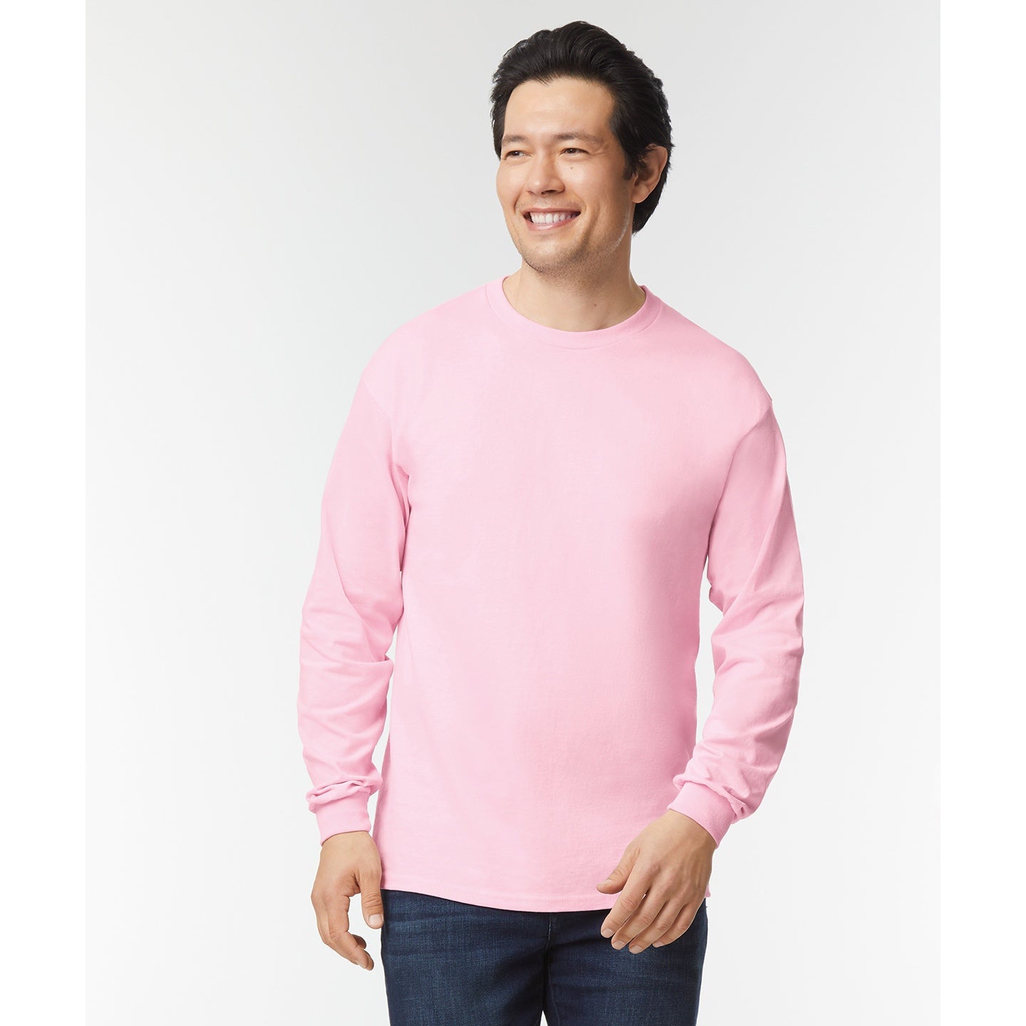Gildan Ultra Cotton Adult Long Sleeve T-Shirt - Light Pink