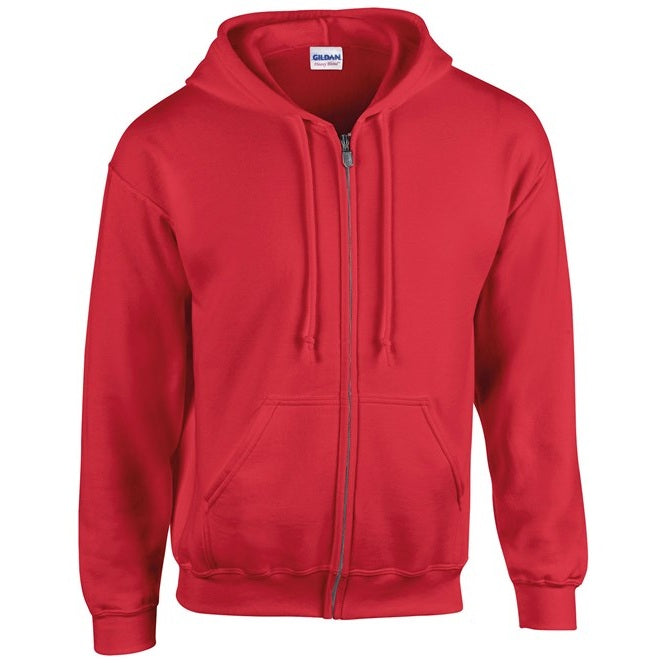 Gildan Heavy Blend Full Zip Hooded Sweatshirt - Red