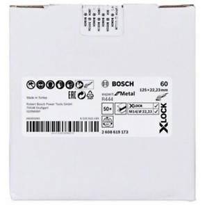 Bosch Professional X-LOCK Fibre Sanding Discs - 125mm G60 R444 Expert for Metal