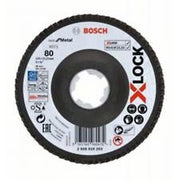 Bosch Professional X-LOCK Flap Discs - Angled Version, Fibre Plate, 125mm, G 80, X571 - Best for Metal