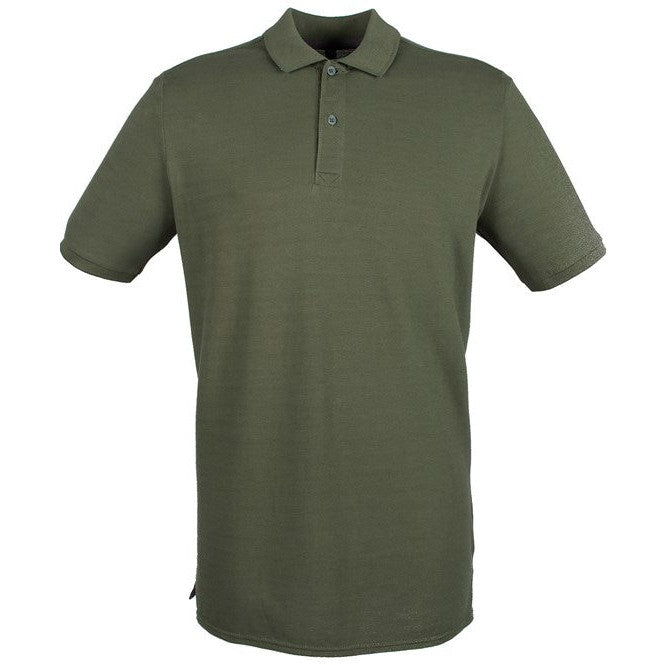 Henbury Micro-Fine Piqué Polo Shirt - Olive