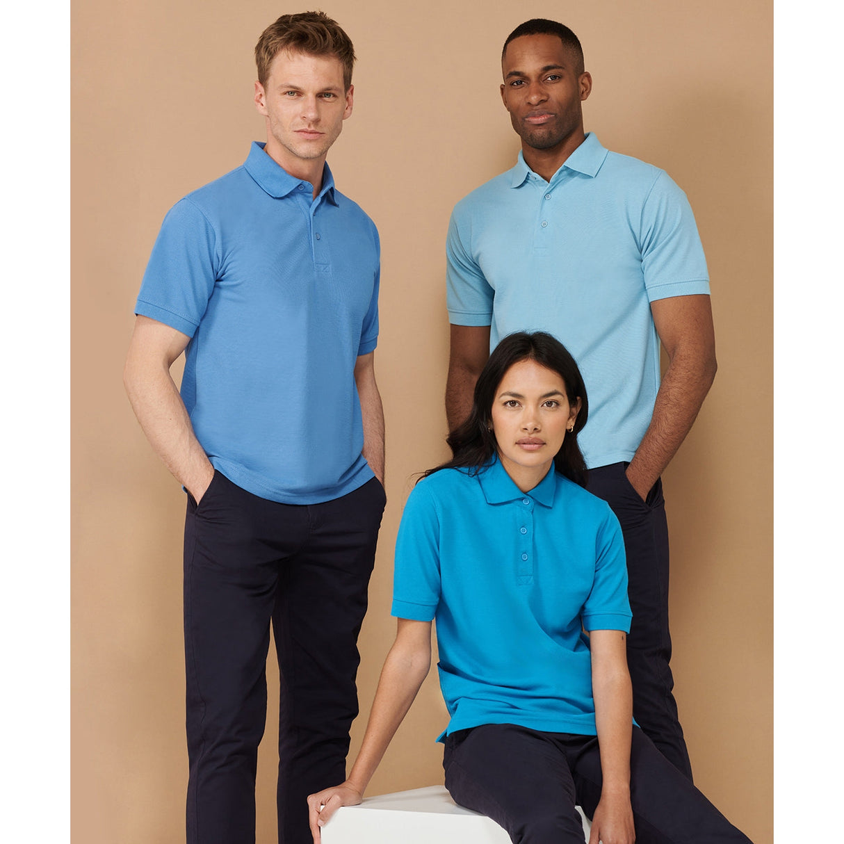 Henbury 65/35 Classic Piqué Polo Shirt - Sapphire Blue