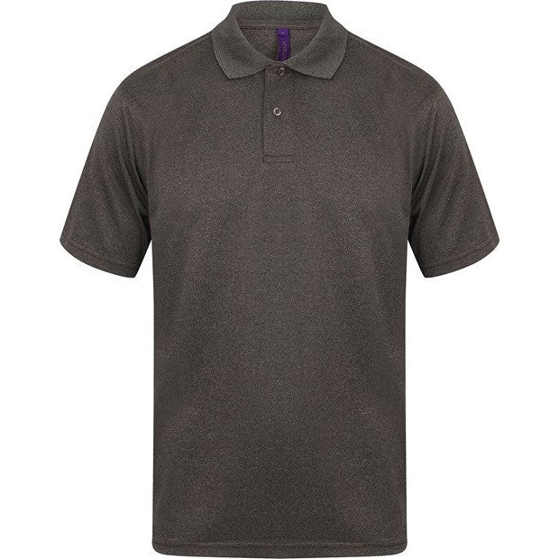 Henbury Coolplus® Polo Shirt - Heather Charcoal