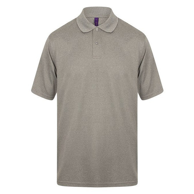 Henbury Coolplus® Polo Shirt - Heather Grey