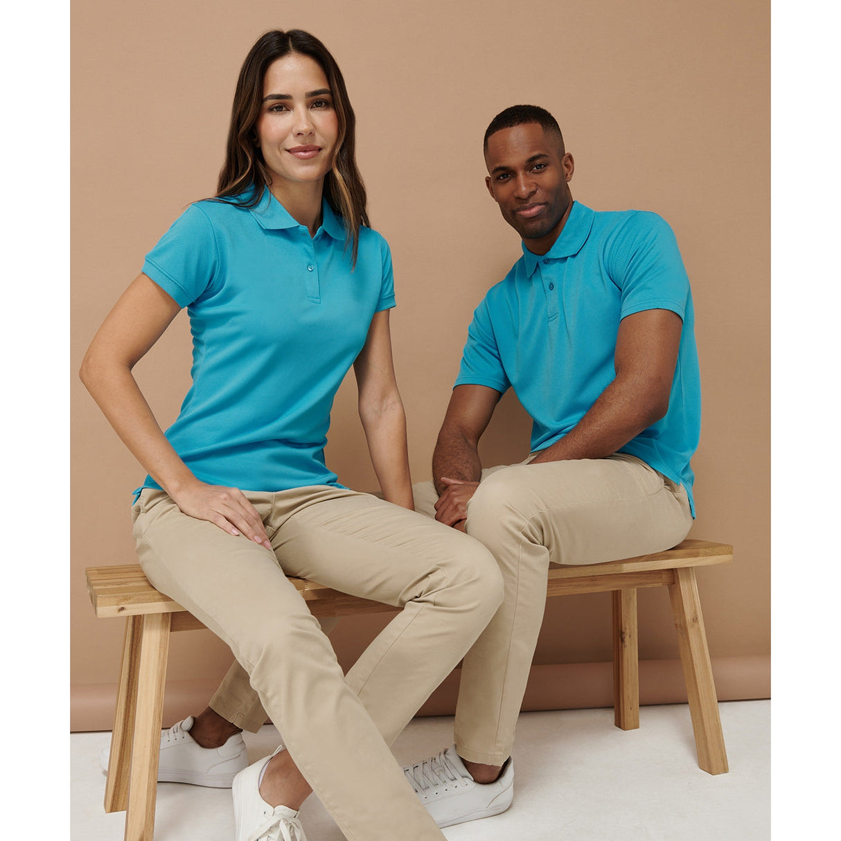 Henbury Coolplus® Polo Shirt - Bright Pink