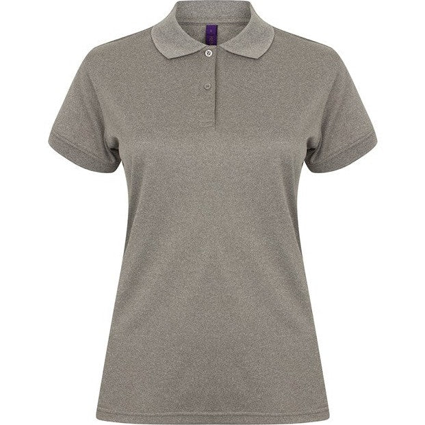 Henbury Women's Coolplus® Polo Shirt - Heather Grey