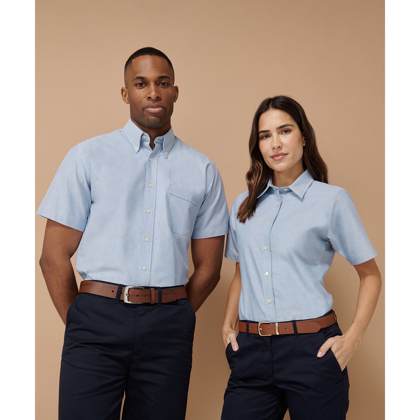Henbury Short Sleeve Classic Oxford Shirt