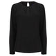 Henbury Women's Pleat Front Long Sleeve Blouse