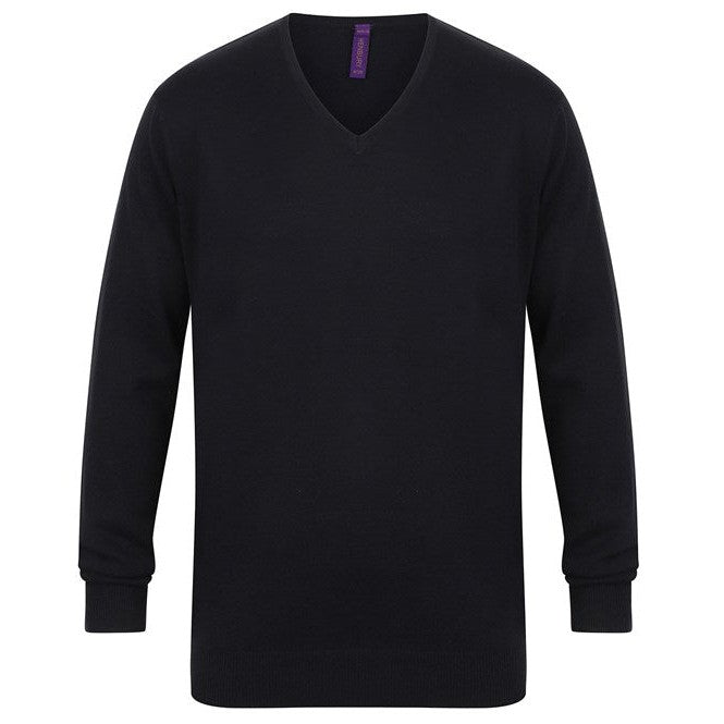 Henbury 12 Gauge V-Neck Jumper