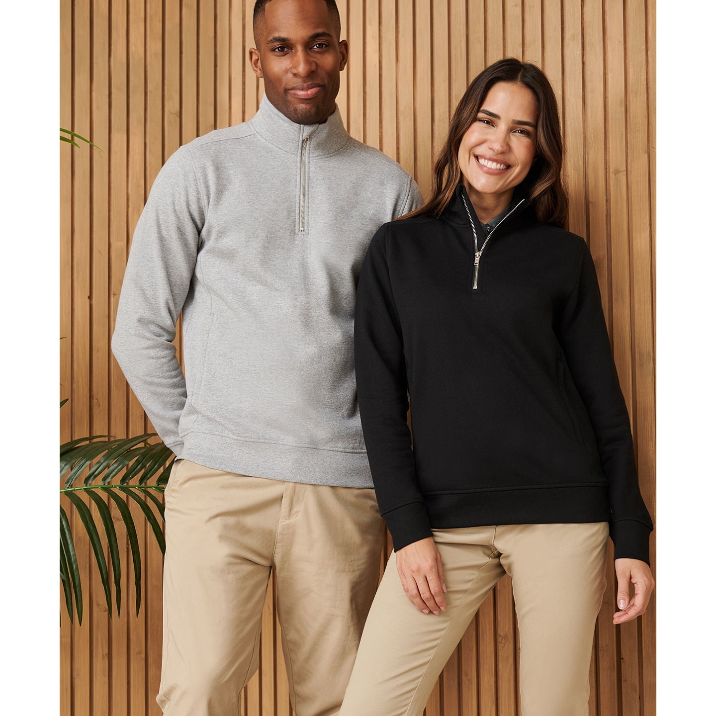 Henbury Unisex Sustainable ¼-Zip Sweatshirt