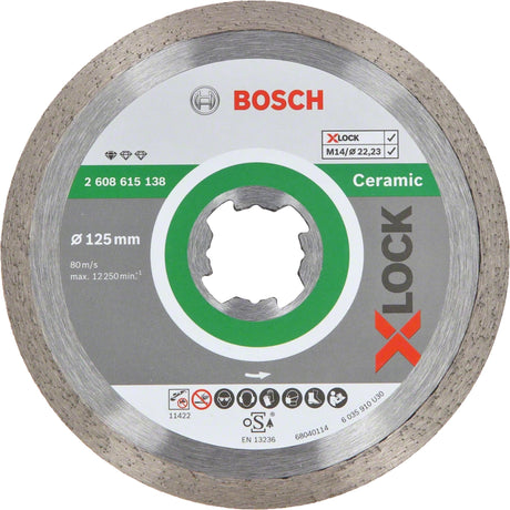 Bosch Professional X-LOCK Ceramic Diamond Cutting Disc - 125x22.23x1.6x7mm Standard