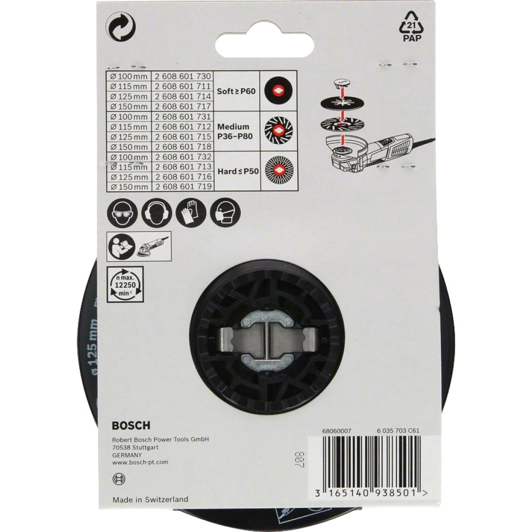Bosch Professional X-LOCK Backing Pad Soft - 115mm, 13,300 RPM