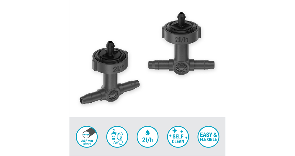 Gardena Inline Drip Head 2 l Pressure Compensate