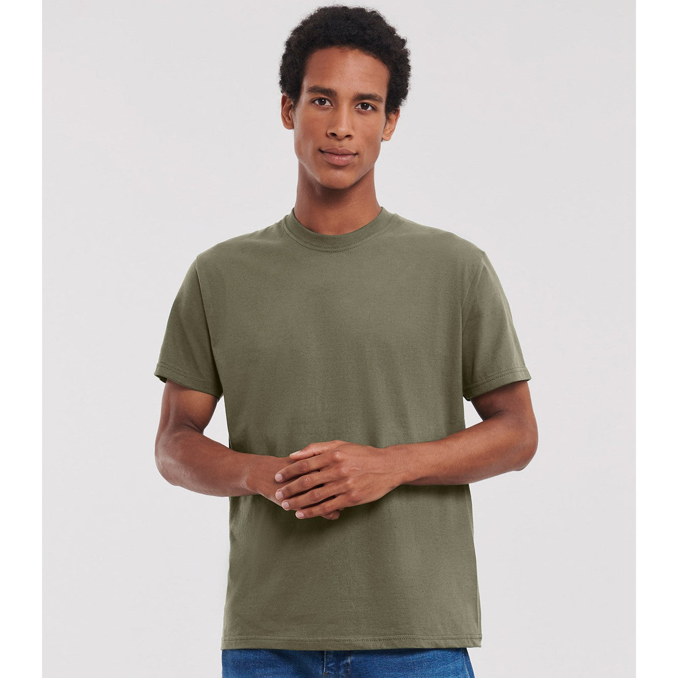 Russell Europe Super Ringspun Classic T-Shirt - Olive