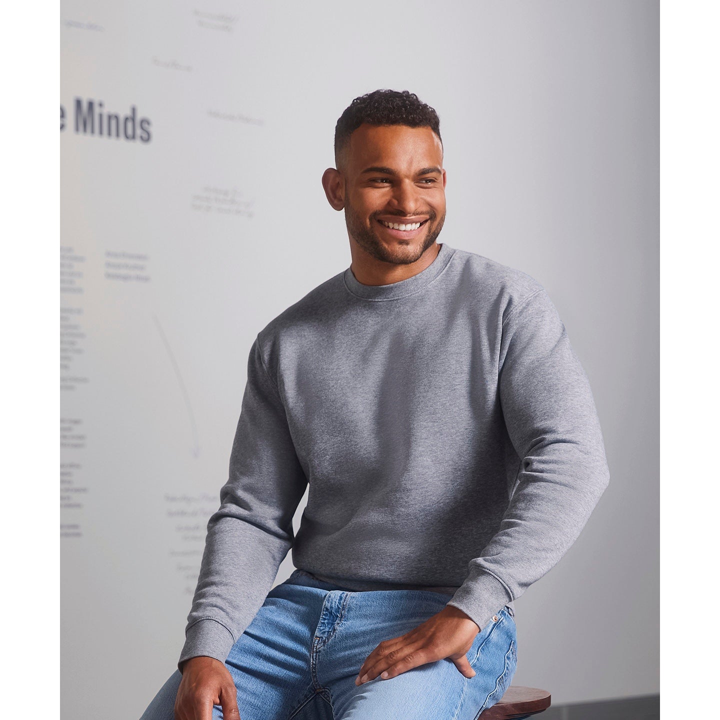 Russell Europe Set-In Sleeve Sweatshirt - Sport Heather