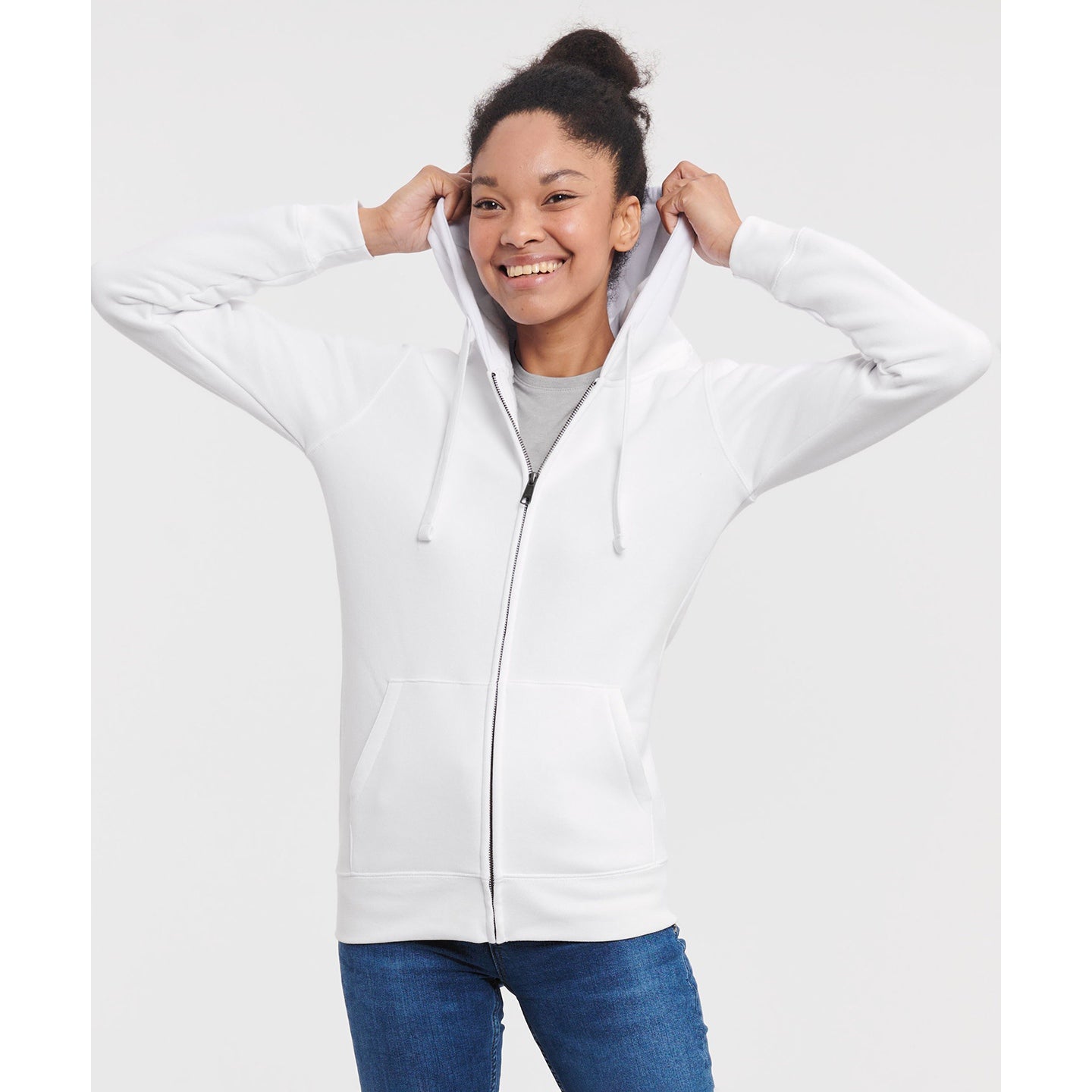 Russell Europe Women's Authentic Zipped Hooded Sweatshirt