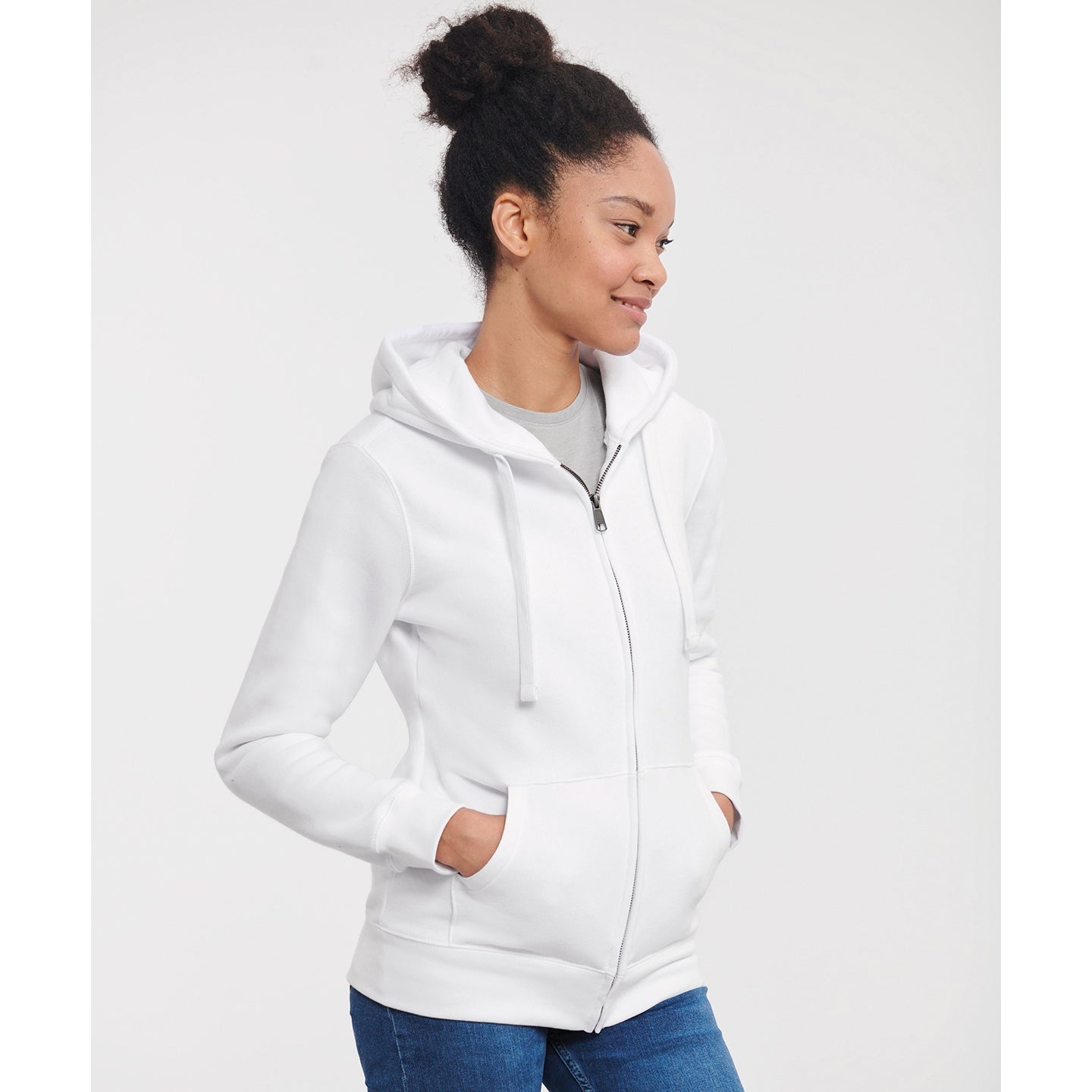 Russell Europe Women's Authentic Zipped Hooded Sweatshirt