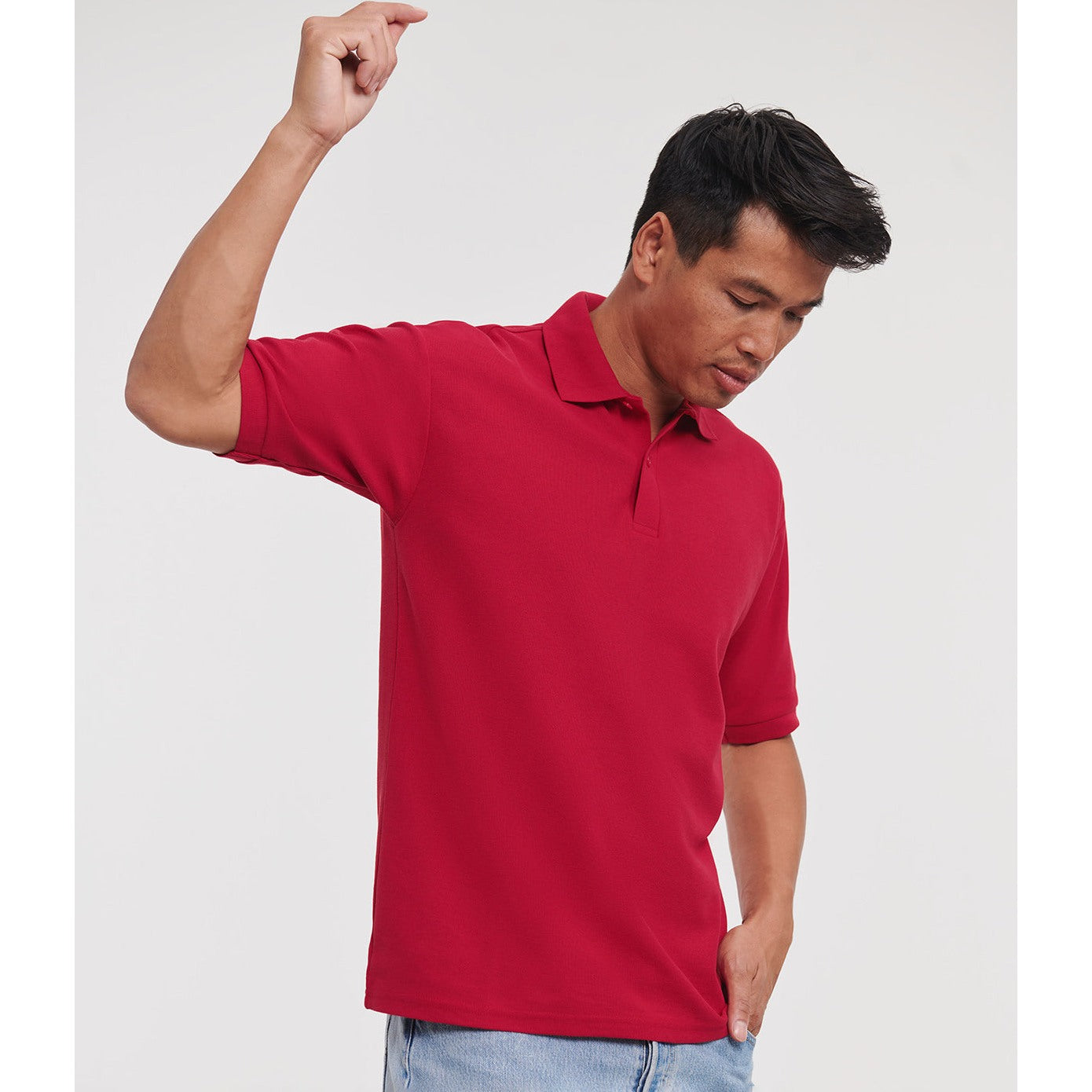Russell Europe Classic Polycotton Polo - Bright Red