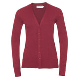 Russell Collection Women's V-Neck Knitted Cardigan