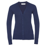 Russell Collection Women's V-Neck Knitted Cardigan
