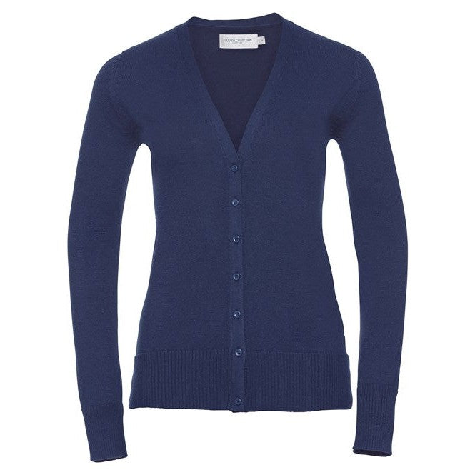 Russell Collection Women's V-Neck Knitted Cardigan