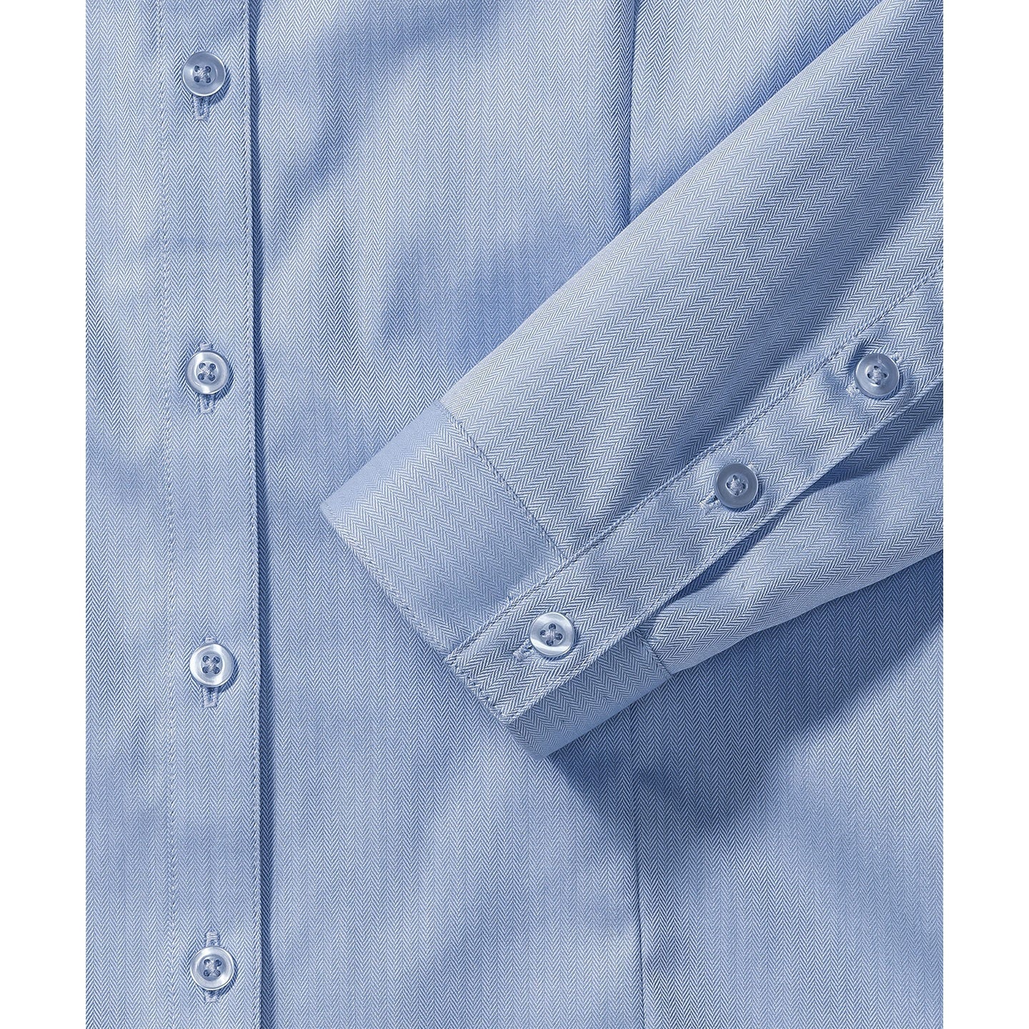 Russell Collection Women's Long Sleeve Herringbone Shirt