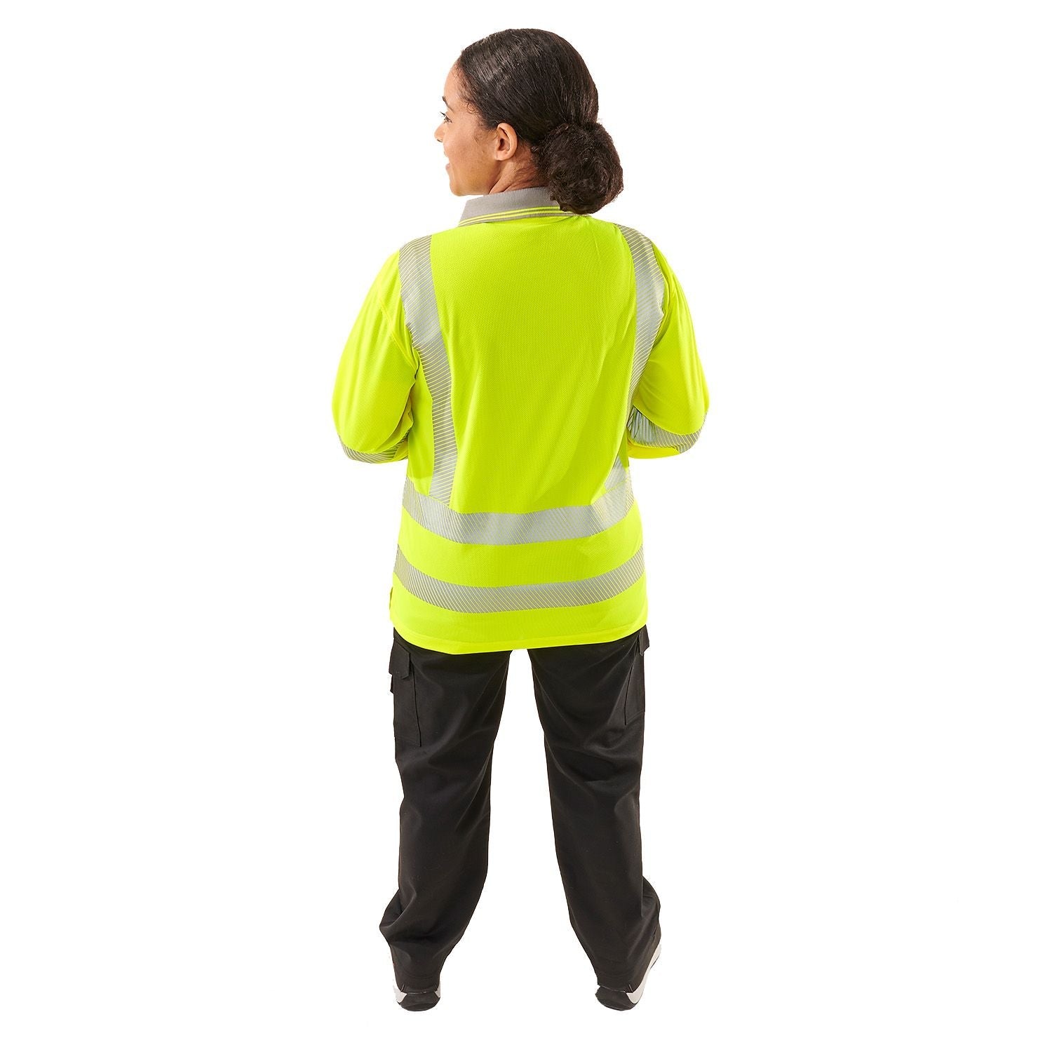 Supertouch Ladies Hi Vis Yellow Jaya Bird Eye Polo