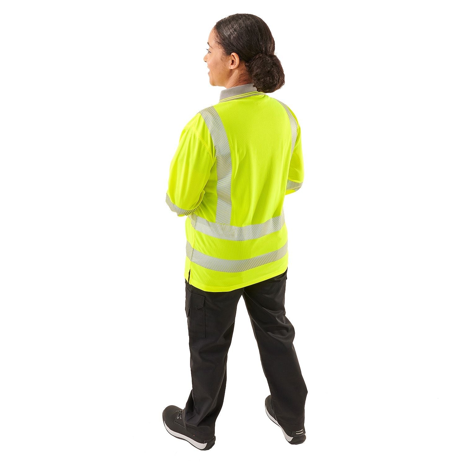 Supertouch Ladies Hi Vis Yellow Jaya Bird Eye Polo