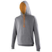 Awdis Just Hoods Varsity Hoodie - Charcoal/Orange Crush