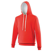 Awdis Just Hoods Varsity Hoodie - Fire Red/Arctic White