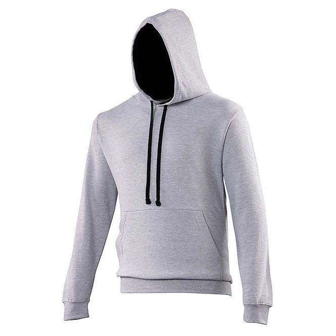 Awdis Just Hoods Varsity Hoodie - Heather Grey/French Navy*?