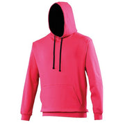 Awdis Just Hoods Varsity Hoodie - Hot Pink/French Navy*